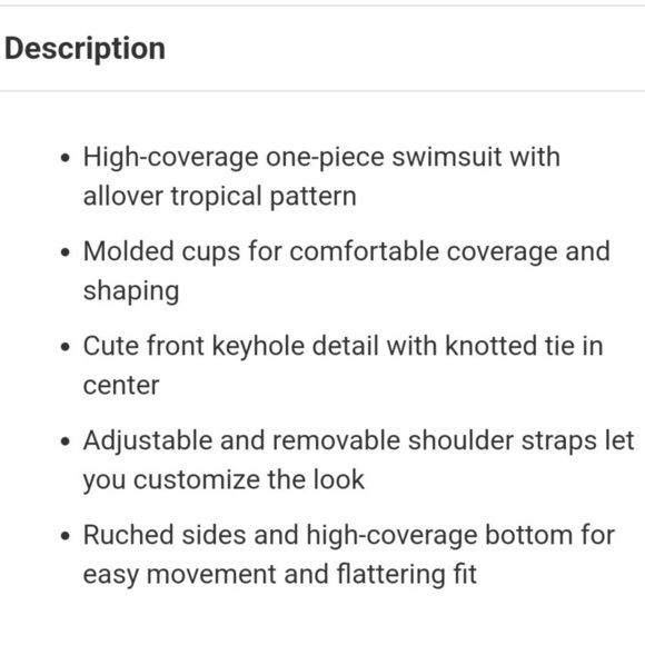 Women’s Textured Pique Tie-Front One Piece Swimsuit Kona Sol Snake Print Size M - Picture 3 of 10